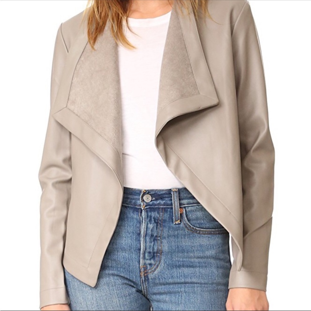 BB Dakota Peppin Vegan Leather Tan Jacket Size Medium